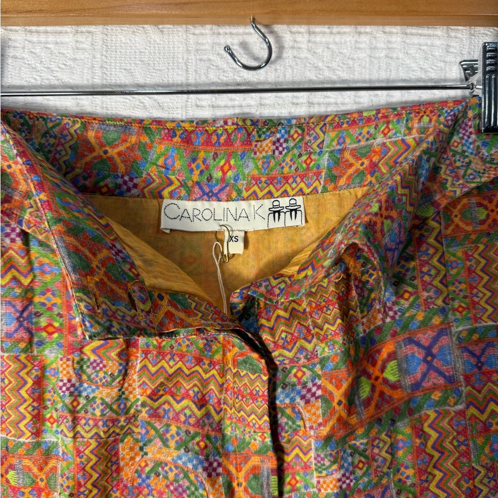 Women's Multicolor Patterned Maxi Skirt - Picture 5 of 13
